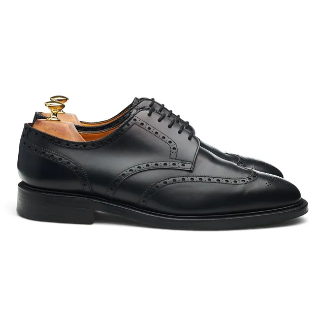 Grenson derbies cuir noir brogues pointure 10.5 UK