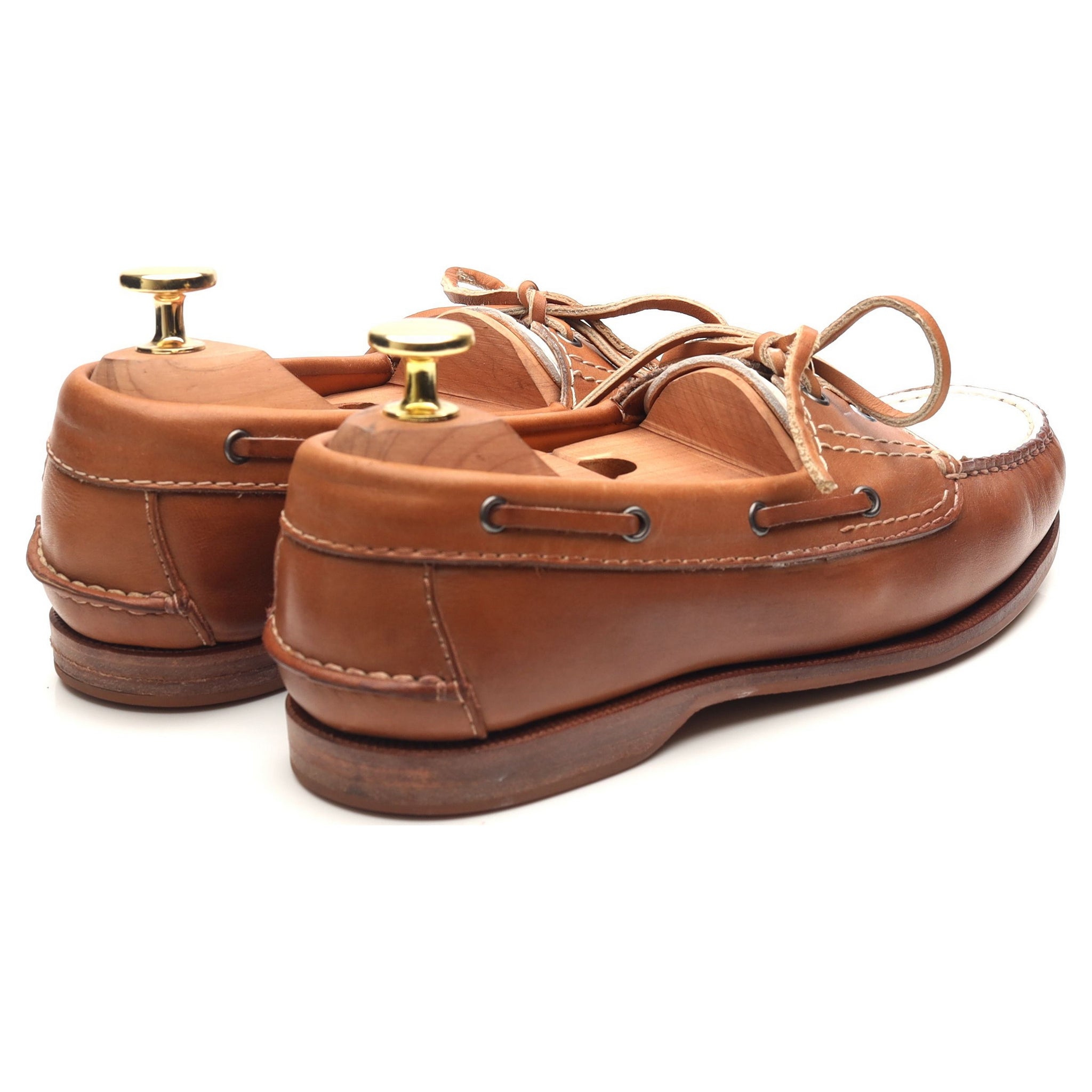 Carmina bateau cuir marron blanc 4.5 UK femme