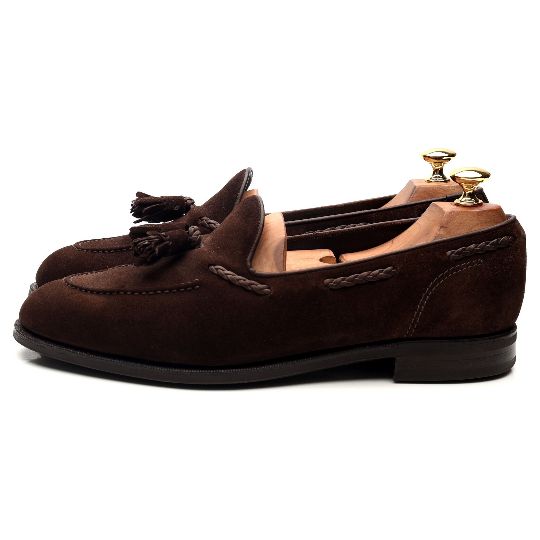 Edward Green Belgravia mocassins homme marron UK 9 daim