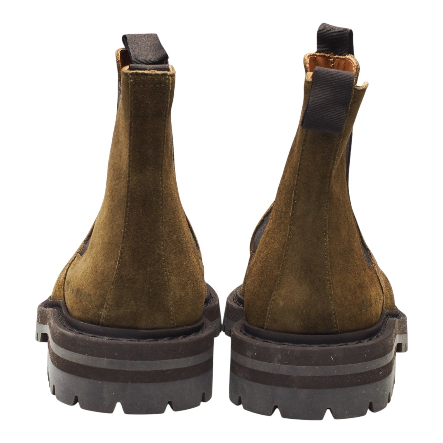 Common Projects Chelsea bottines daim vert foncé UK 6