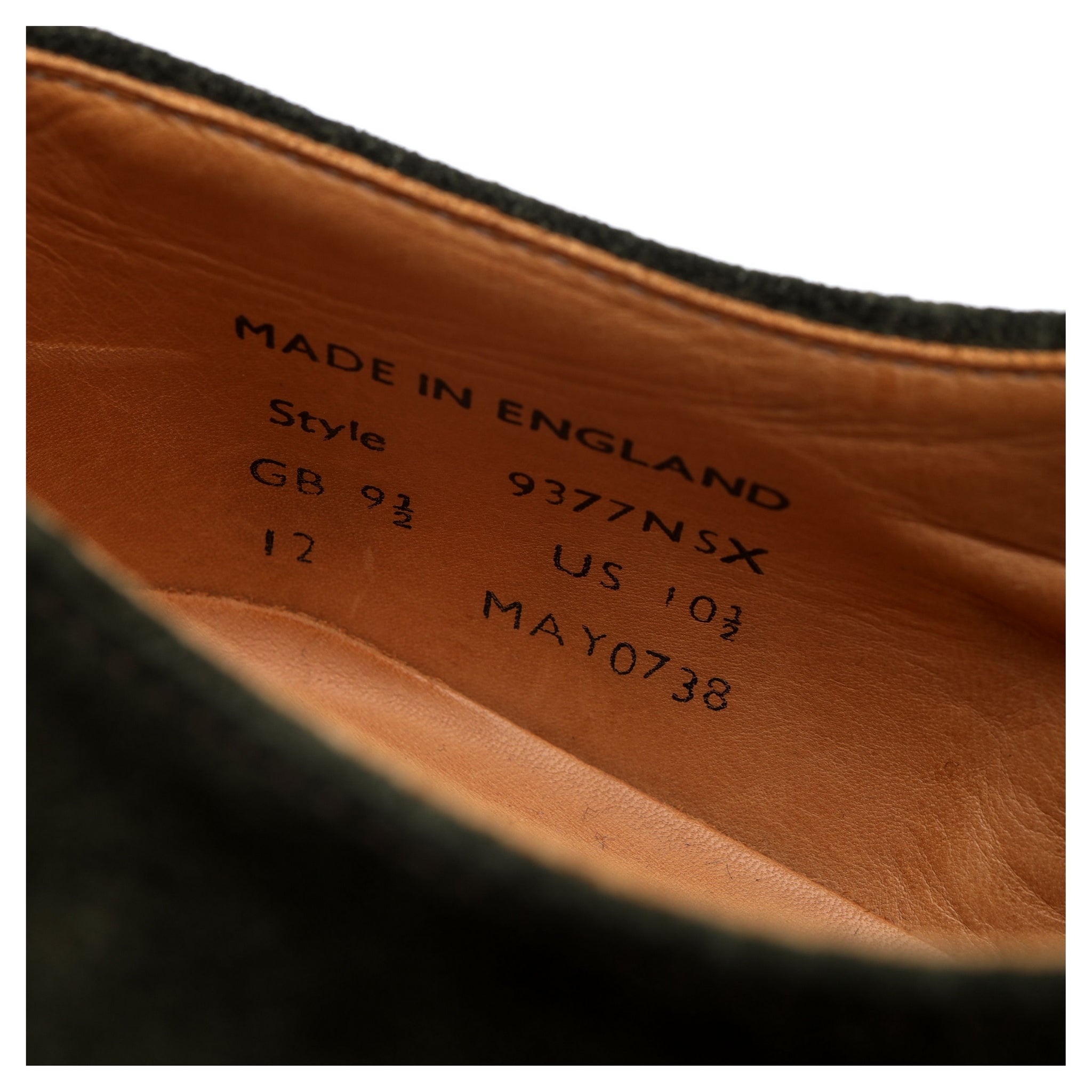 Mark McNairy derby suède vert pointure UK 9.5
