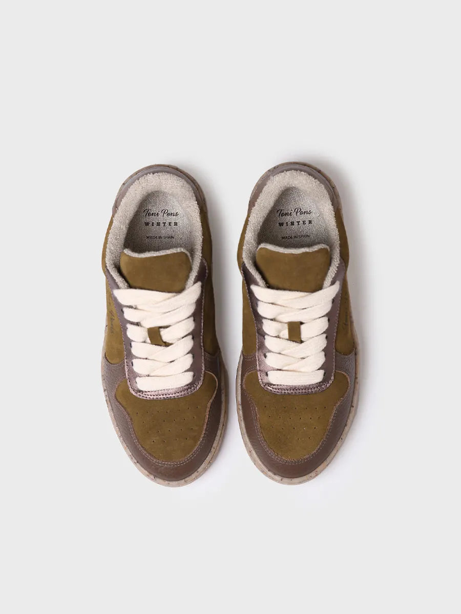 Toni Pons Alexandra baskets daim cuir olive