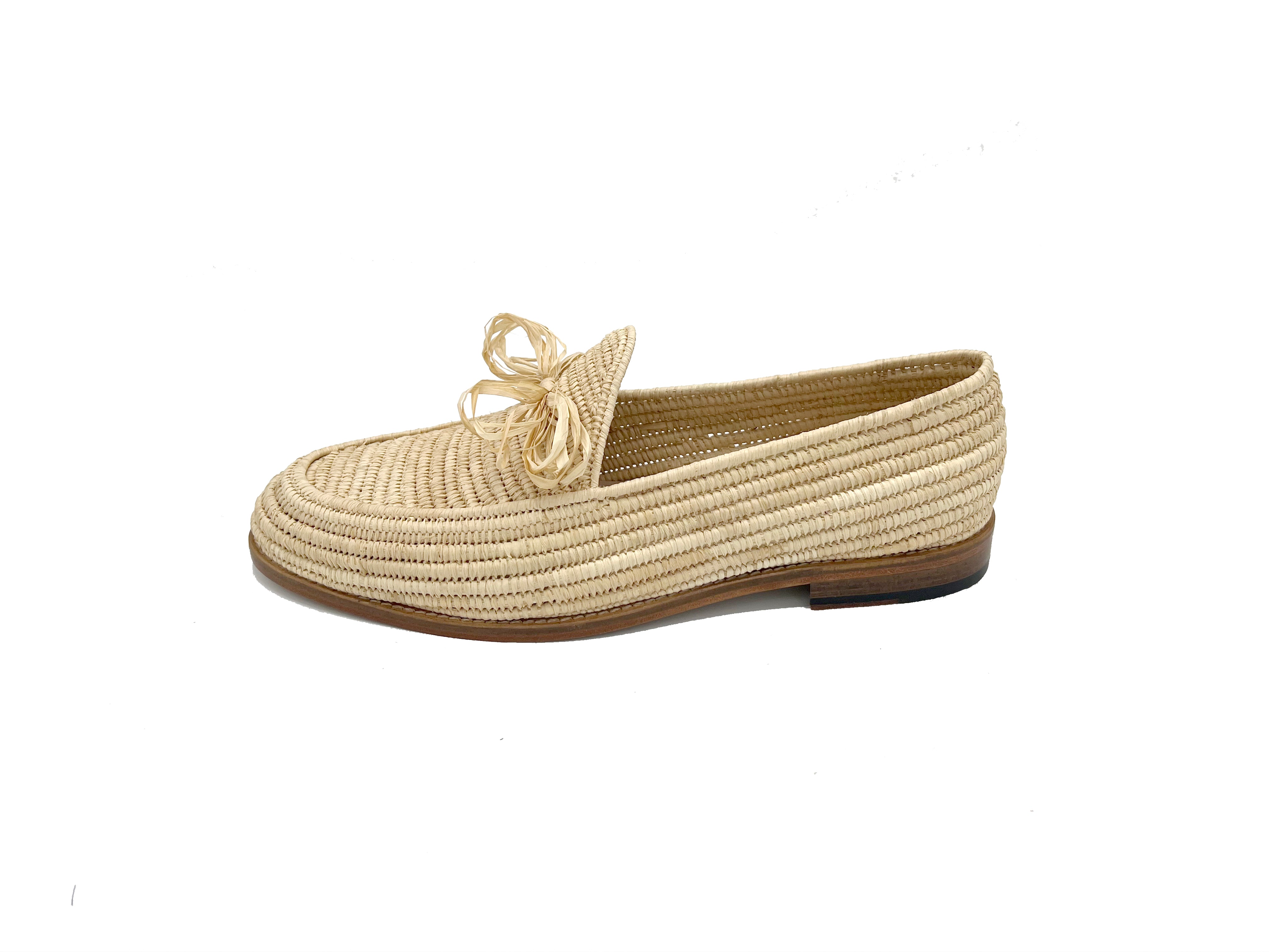 Contre-Allée Bernoussi mocassin homme raphia naturel pointure 42