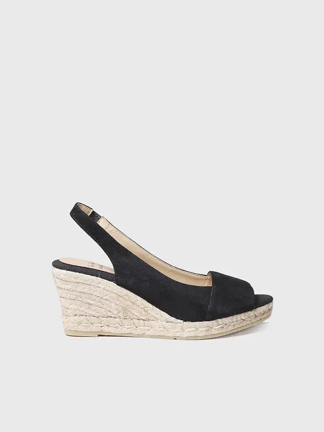 Toni Pons MONZA-A espadrille compensée daim noir