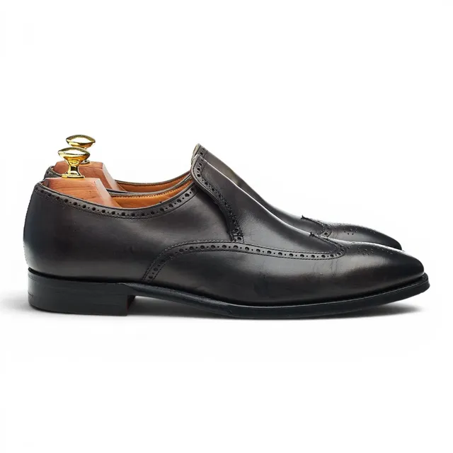 Cheaney Chester mocassins cuir gris UK 6,5