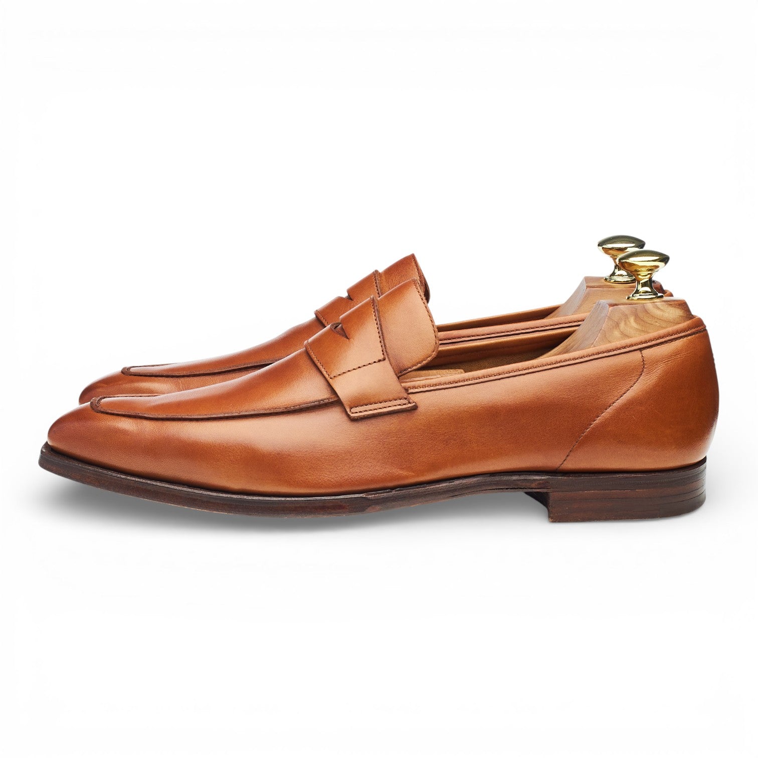 George Cleverley George mocassins cuir tan UK 7.5