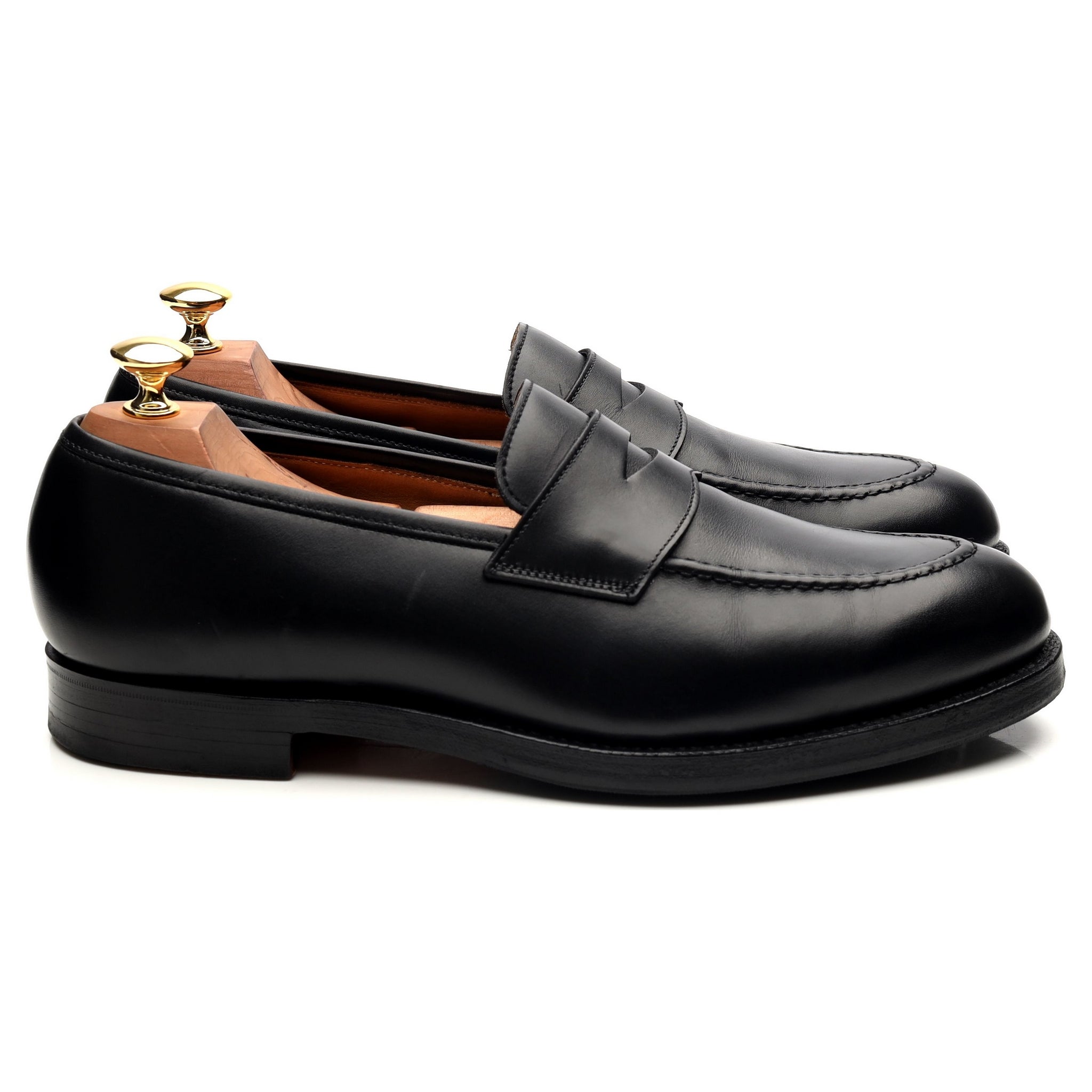 Crockett & Jones Henley mocassin cuir noir UK 9 penny