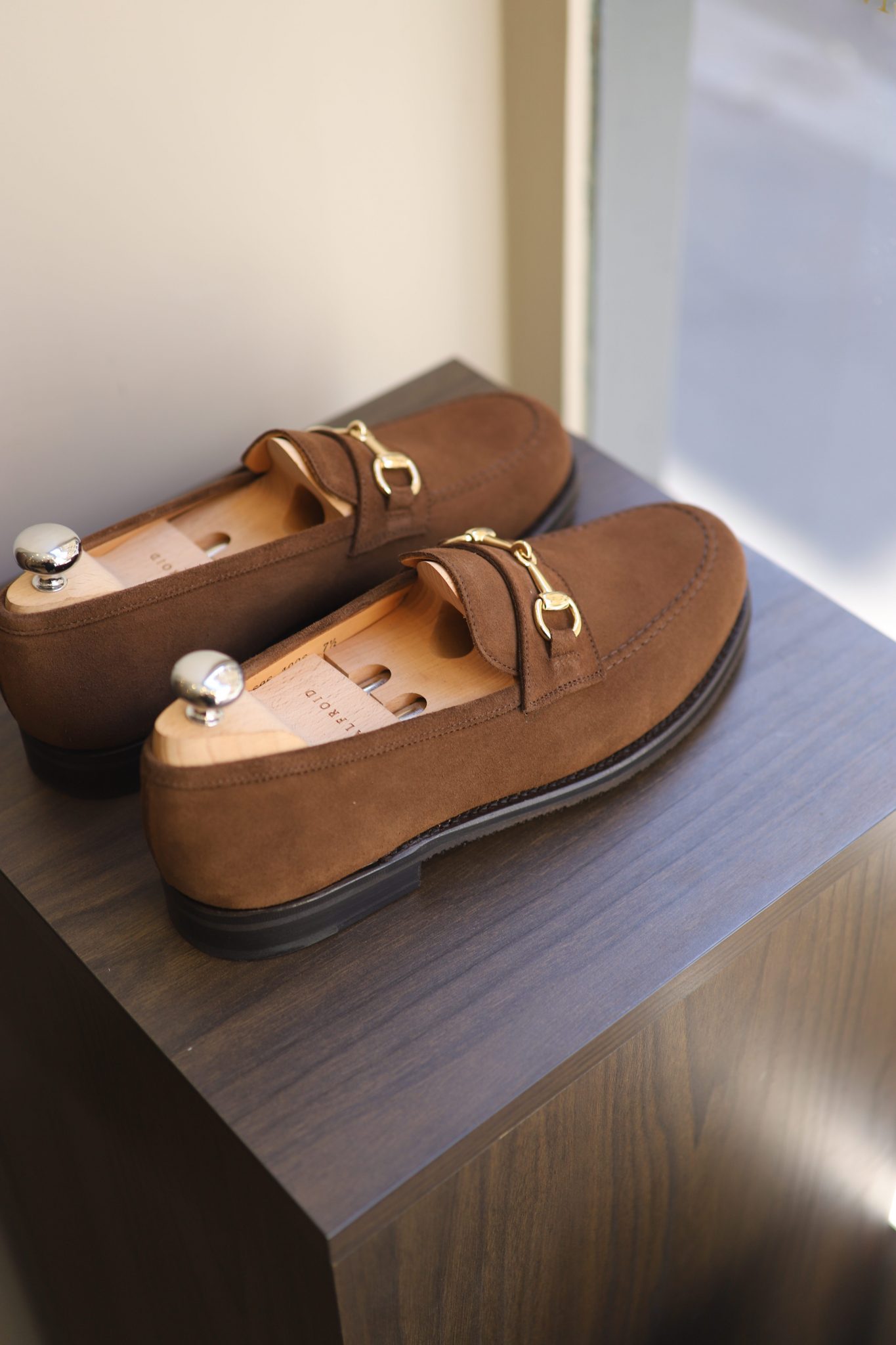 Malfroid Passy mocassin à mors velours praline Vibram