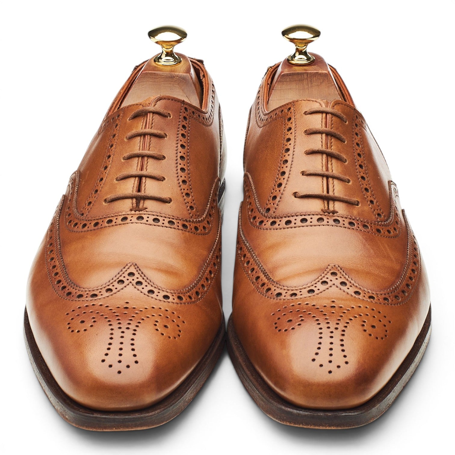 Crockett & Jones Clifford richelieu brogue cuir marron UK 9