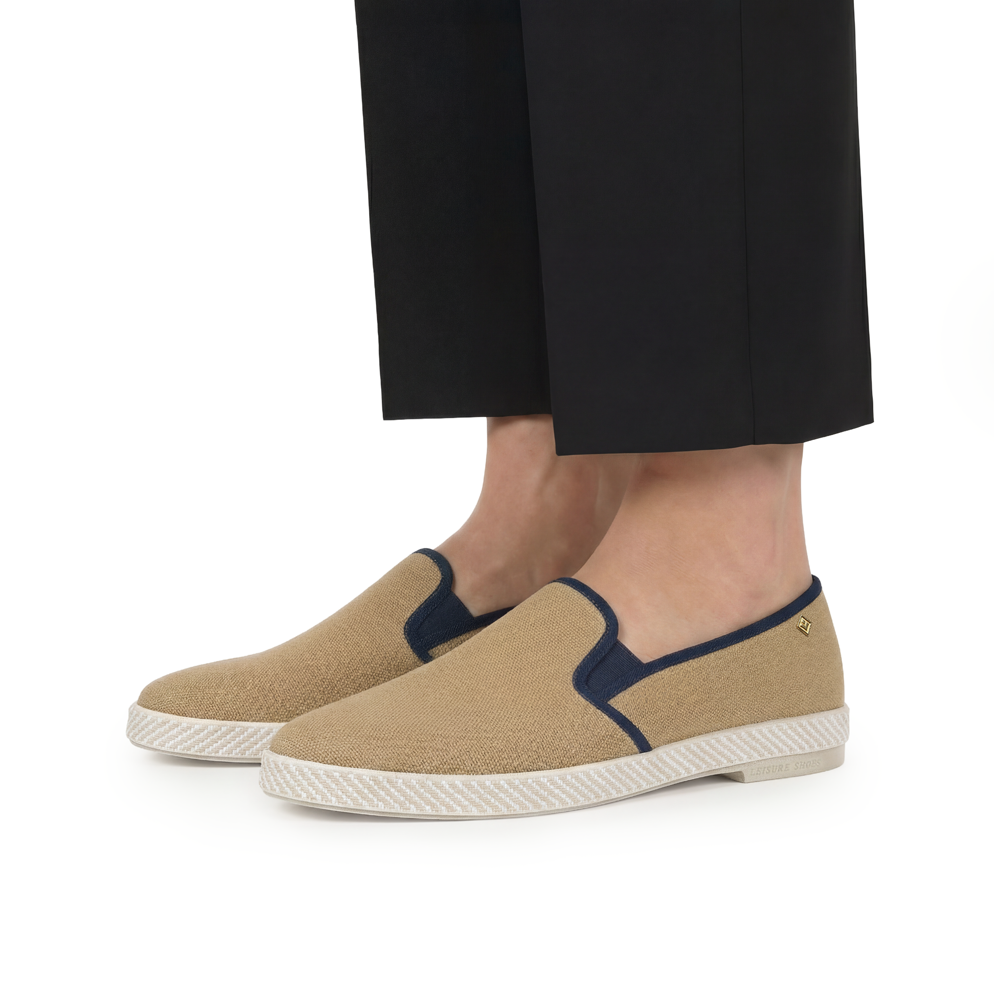 Rivieras Classic espadrilles sable marine toile
