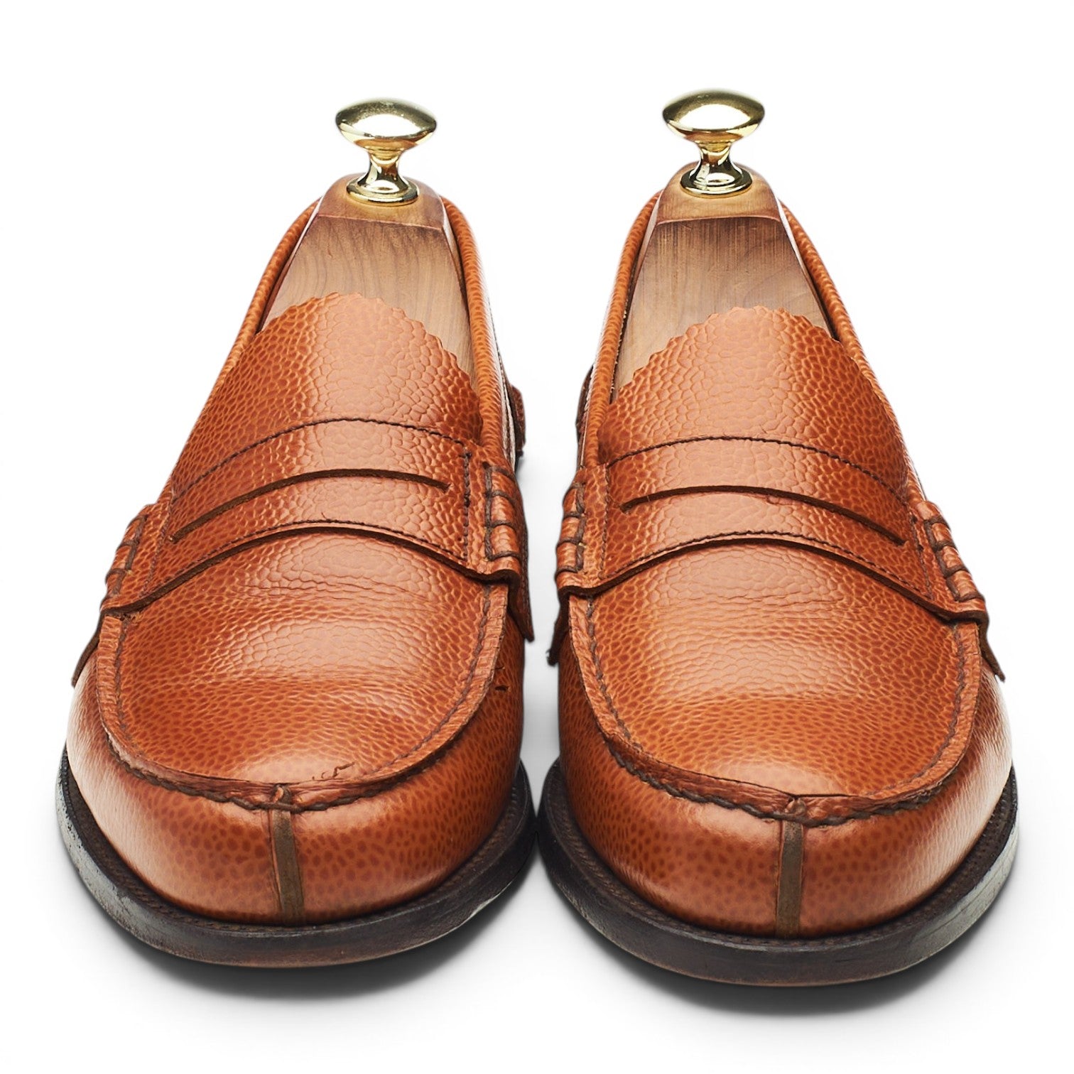 Mocassins Barker Arran cuir grainé marron UK 7.5