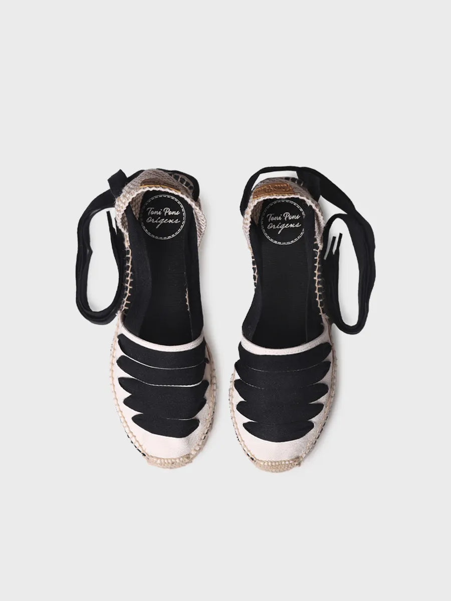Toni Pons Gavet-CU espadrilles lacets noires vegan