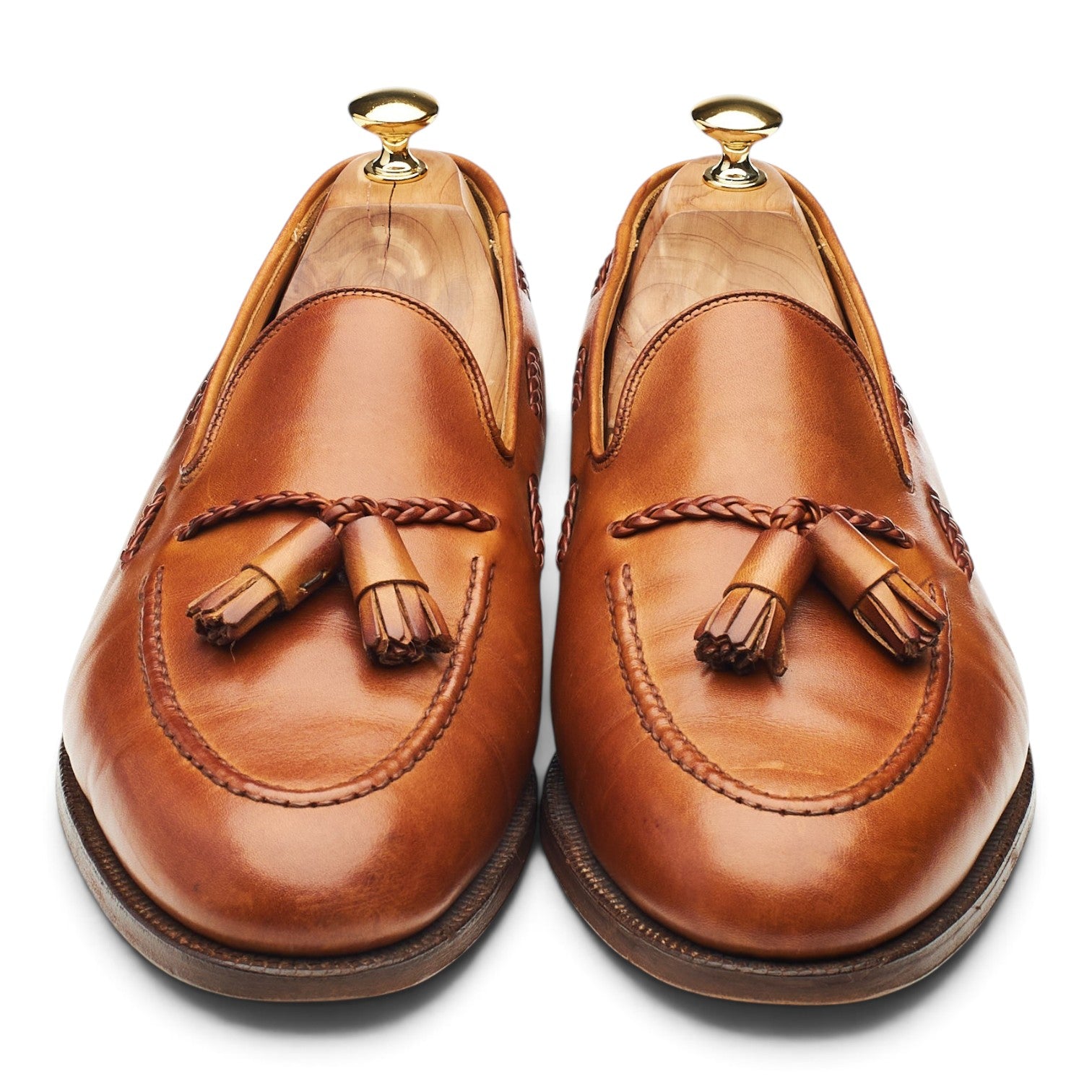 Gordon Scott Millfield mocassins cuir à glands marron UK 11