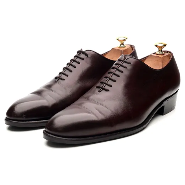 J.M. Weston wholecut oxford cuir bordeaux UK 10 semelle cuir