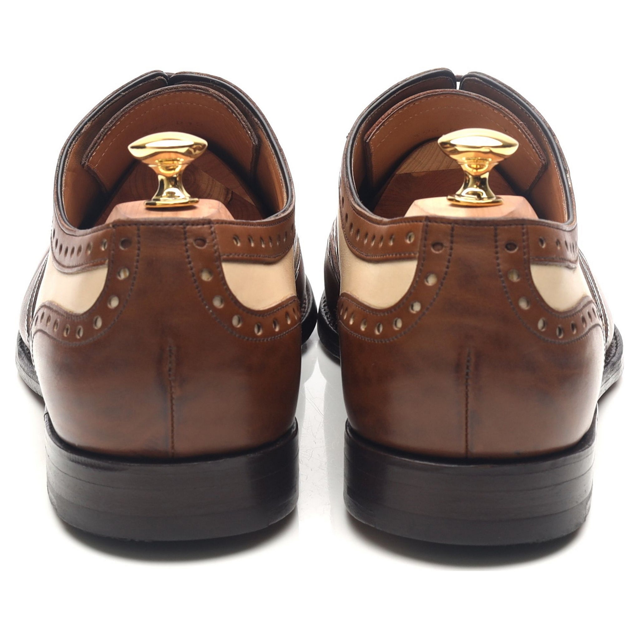 Barker Cambridge richelieu cuir marron beige UK 11