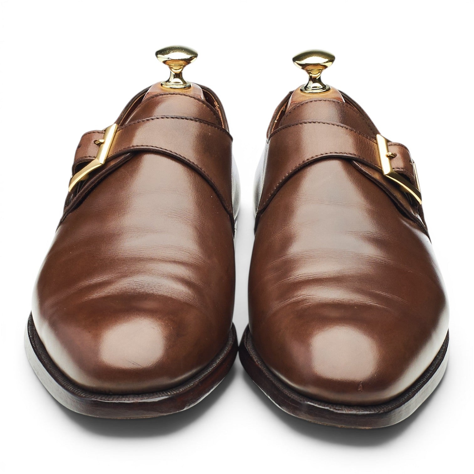 Crockett & Jones Savile monk strap cuir marron pointure UK 7