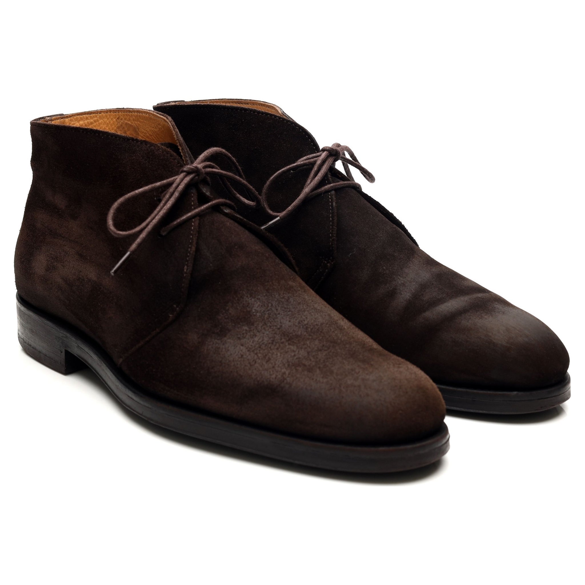 John White Augusta bottines UK 10 daim marron chukka