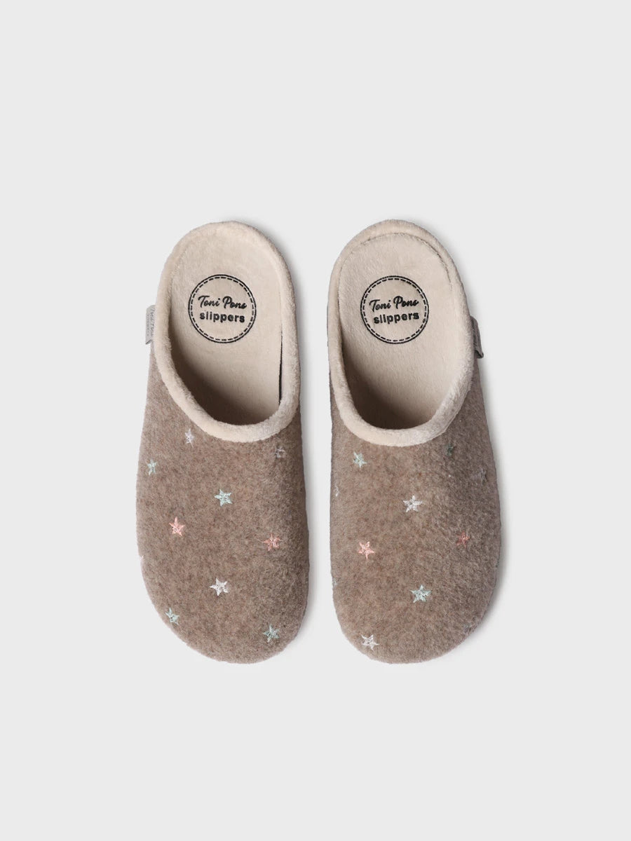 Toni Pons Mona-FT chausson femme feutrine etoiles