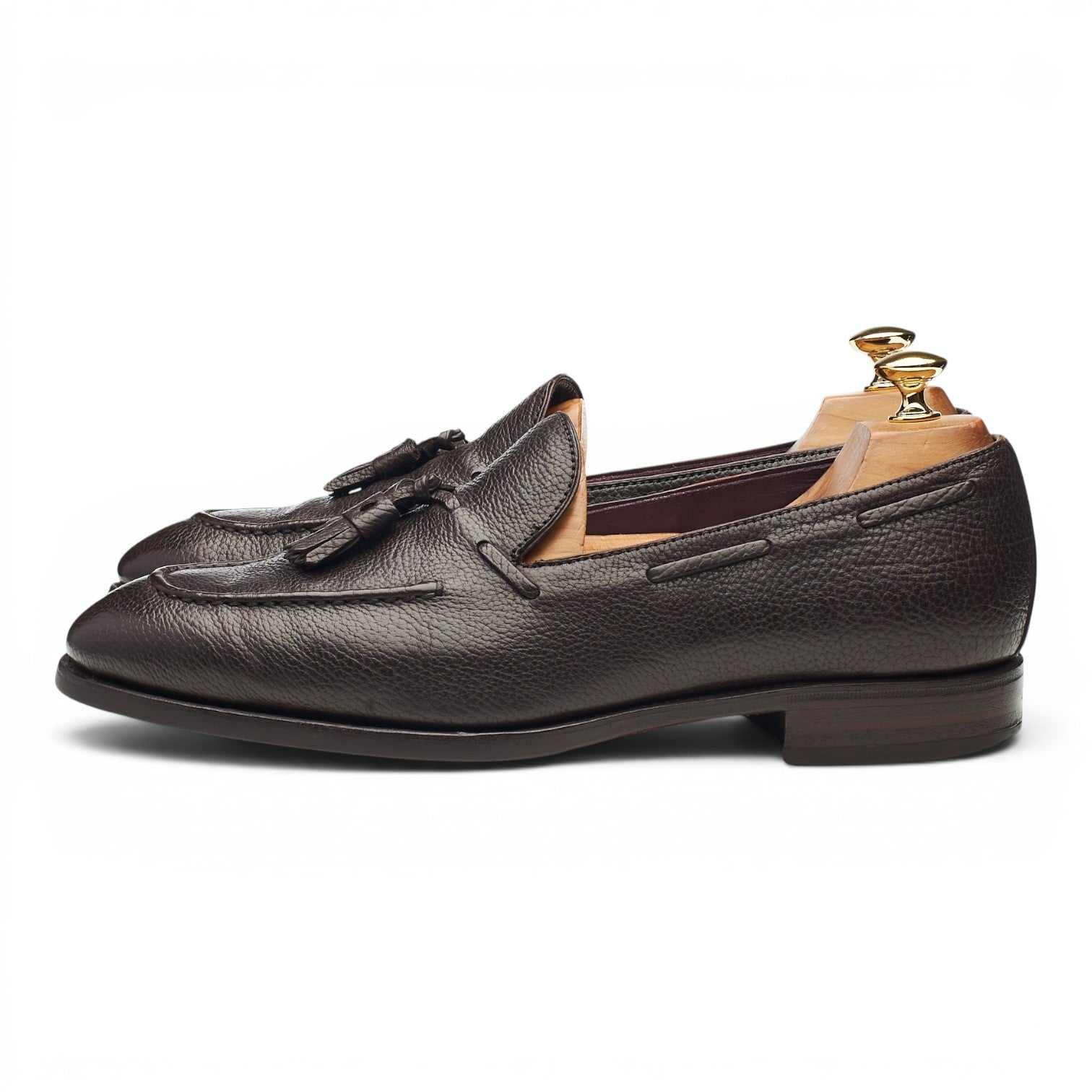 Carmina 80215 mocassin pompons cuir marron UK 9.5