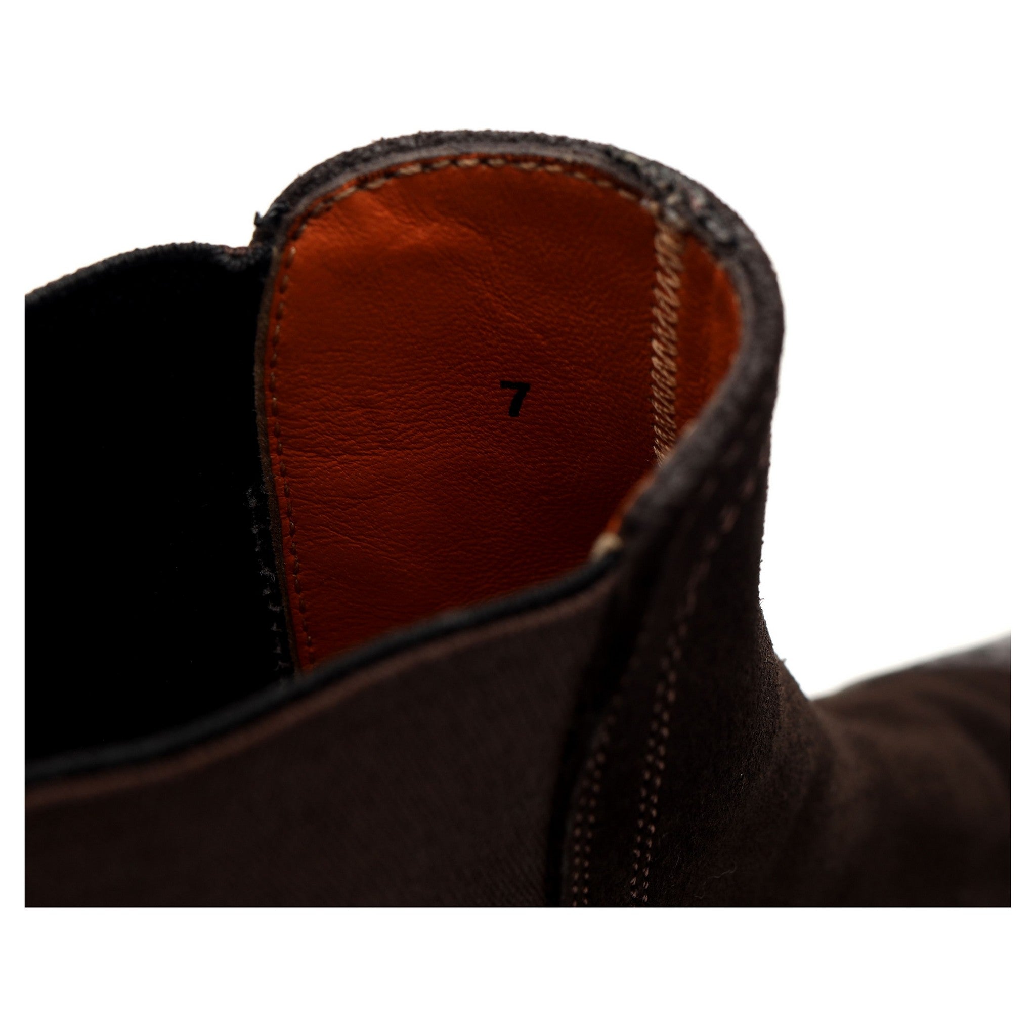 Santoni Chelsea bottines daim marron foncé 7
