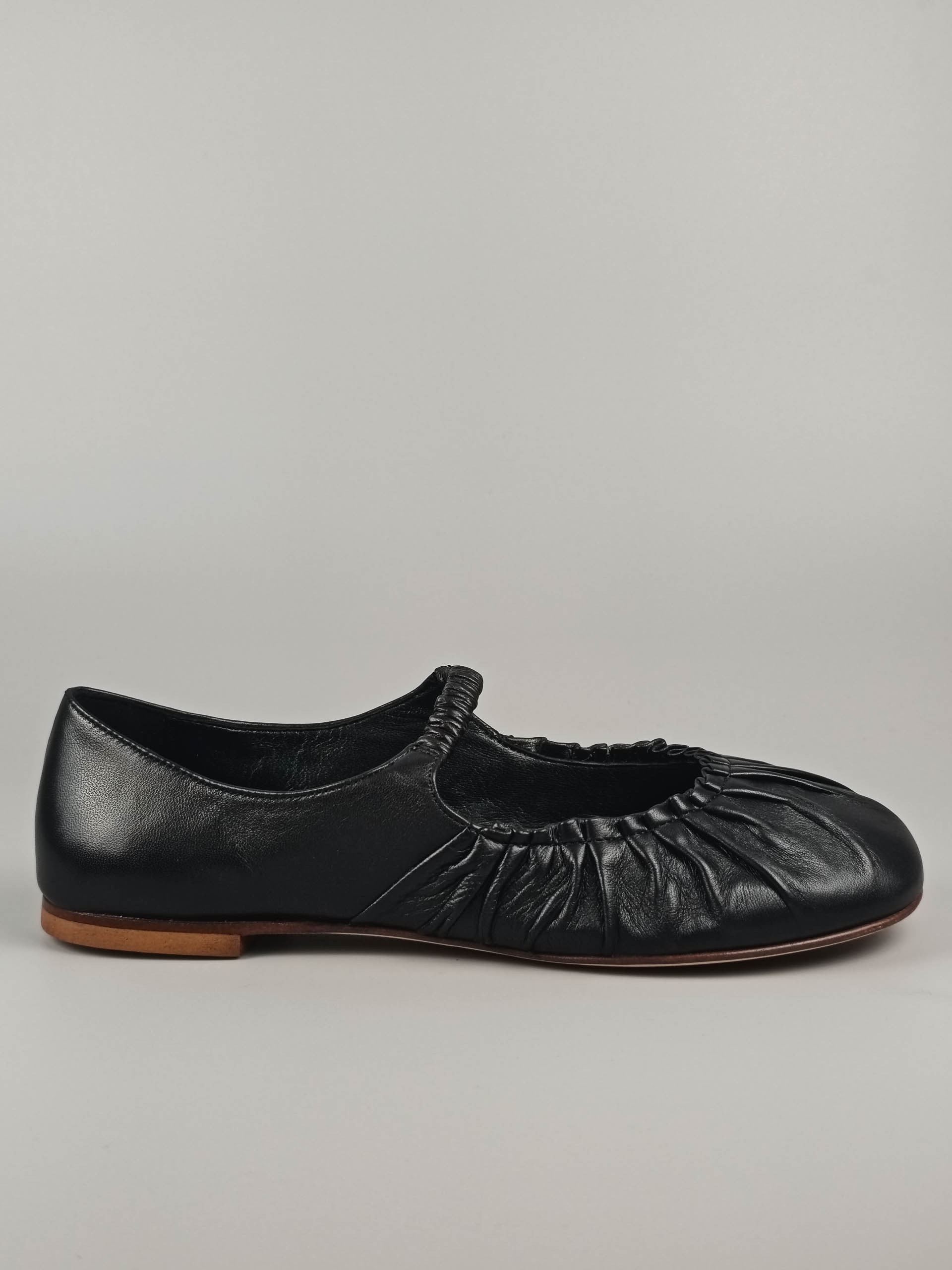 Lorena Paggi Nappa Glove ballerine cuir noir