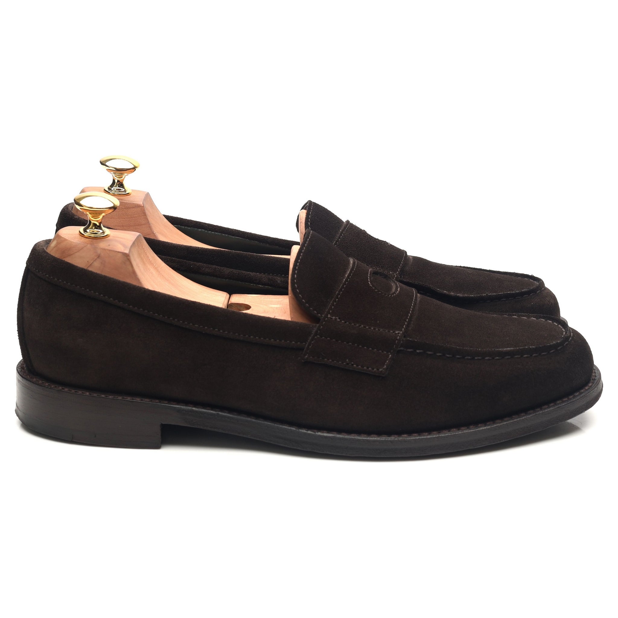 Drake's Charles mocassin daim marron UK 10
