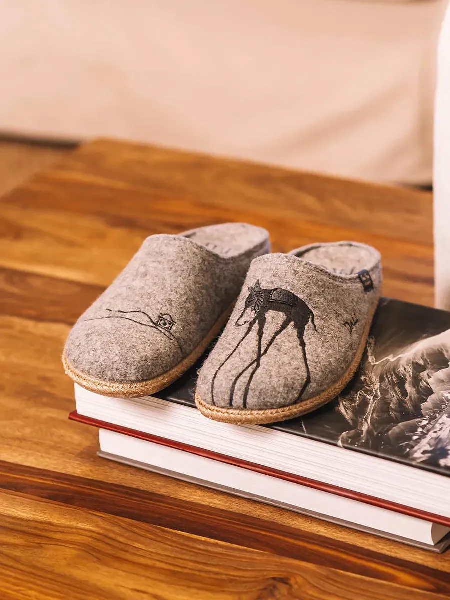 Toni Pons Fortalesa mules homme feutre gris Dali
