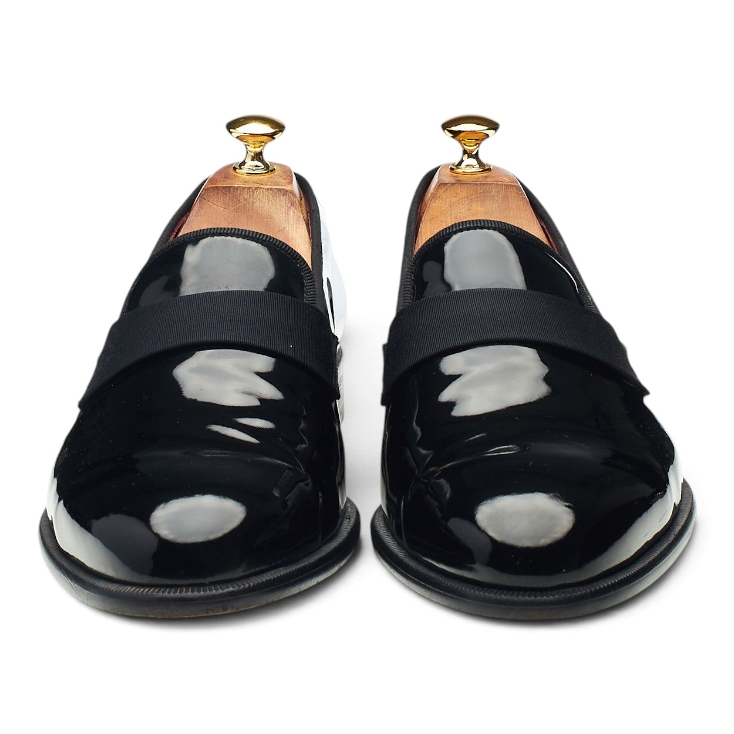 Salvatore Ferragamo mocassin cuir verni noir pointure 10,5