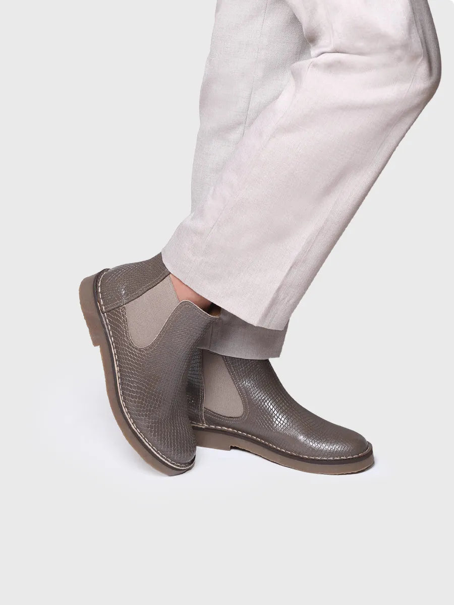 Toni Pons Isa-CC bottine femme taupe effet serpent