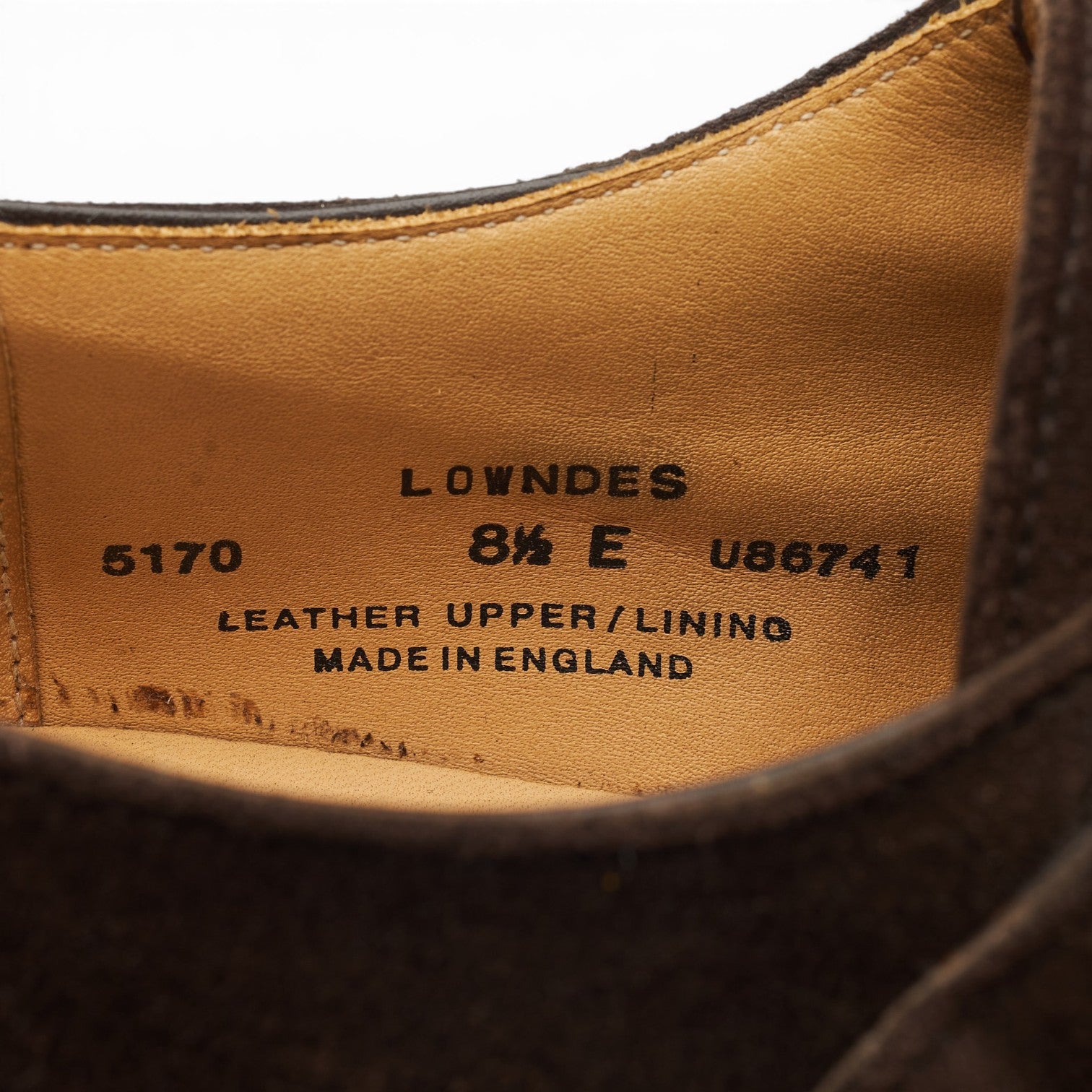 Crockett & Jones Lowndes monk strap daim marron 8.5 UK