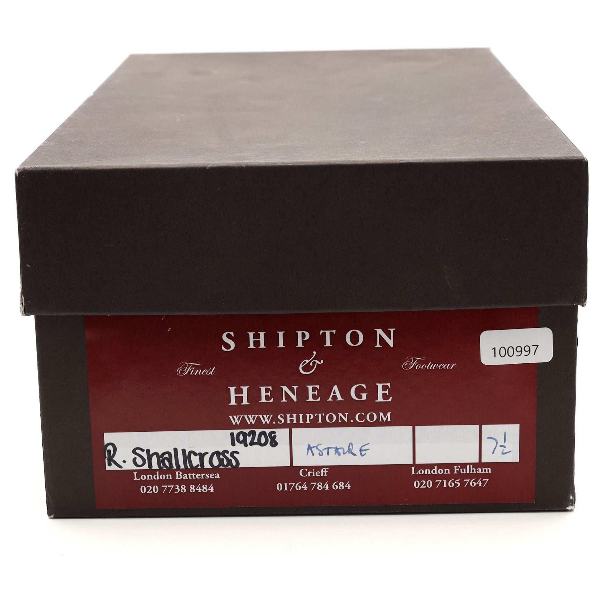 Shipton & Heneage Astaire richelieu cuir noir blanc 7.5