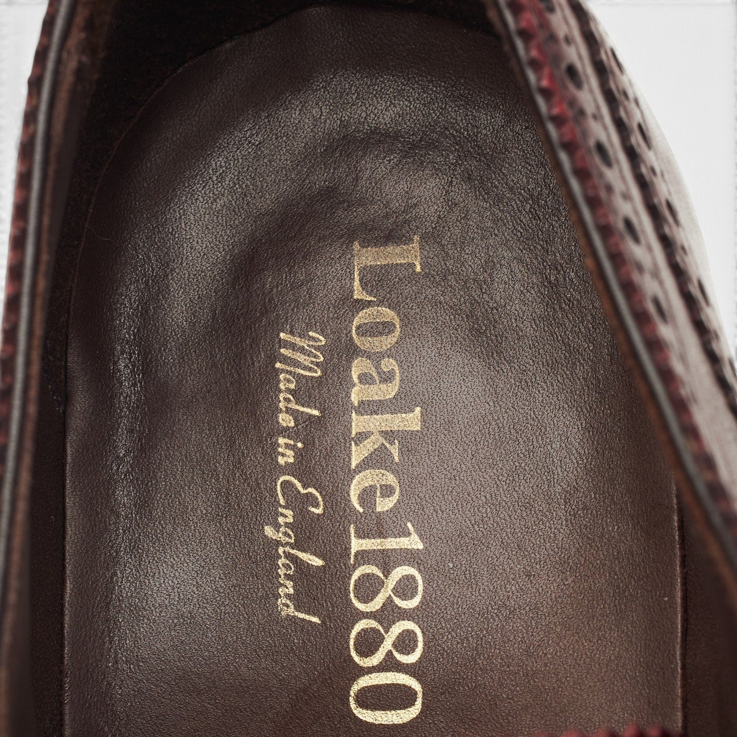 Loake 1880 Strand richelieu cuir bordeaux UK 10