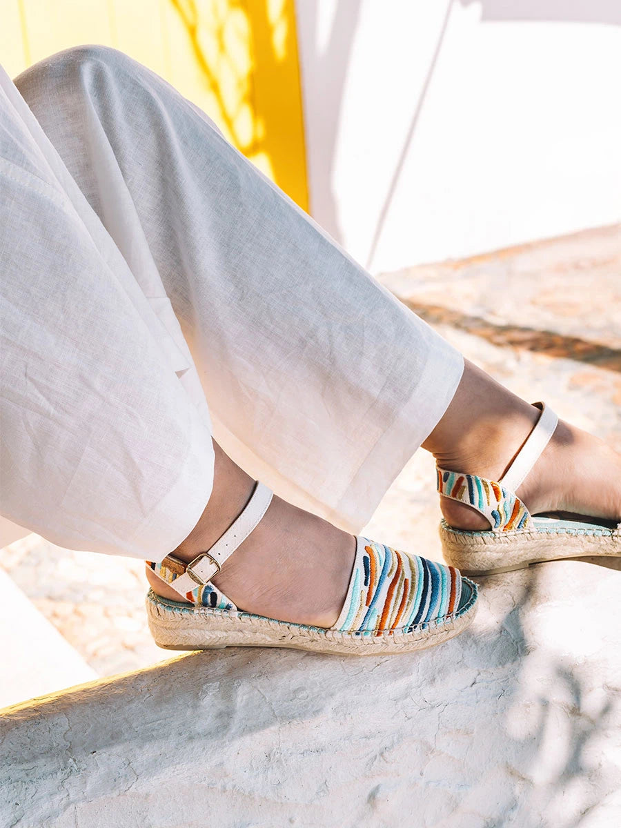 Toni Pons Garbet espadrille brodée bride cheville