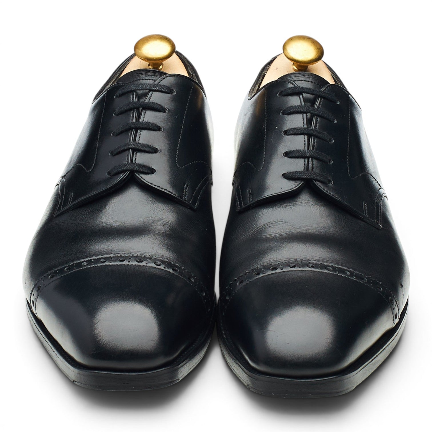 Edward Green Dundee derby cuir noir pointure UK 8.5