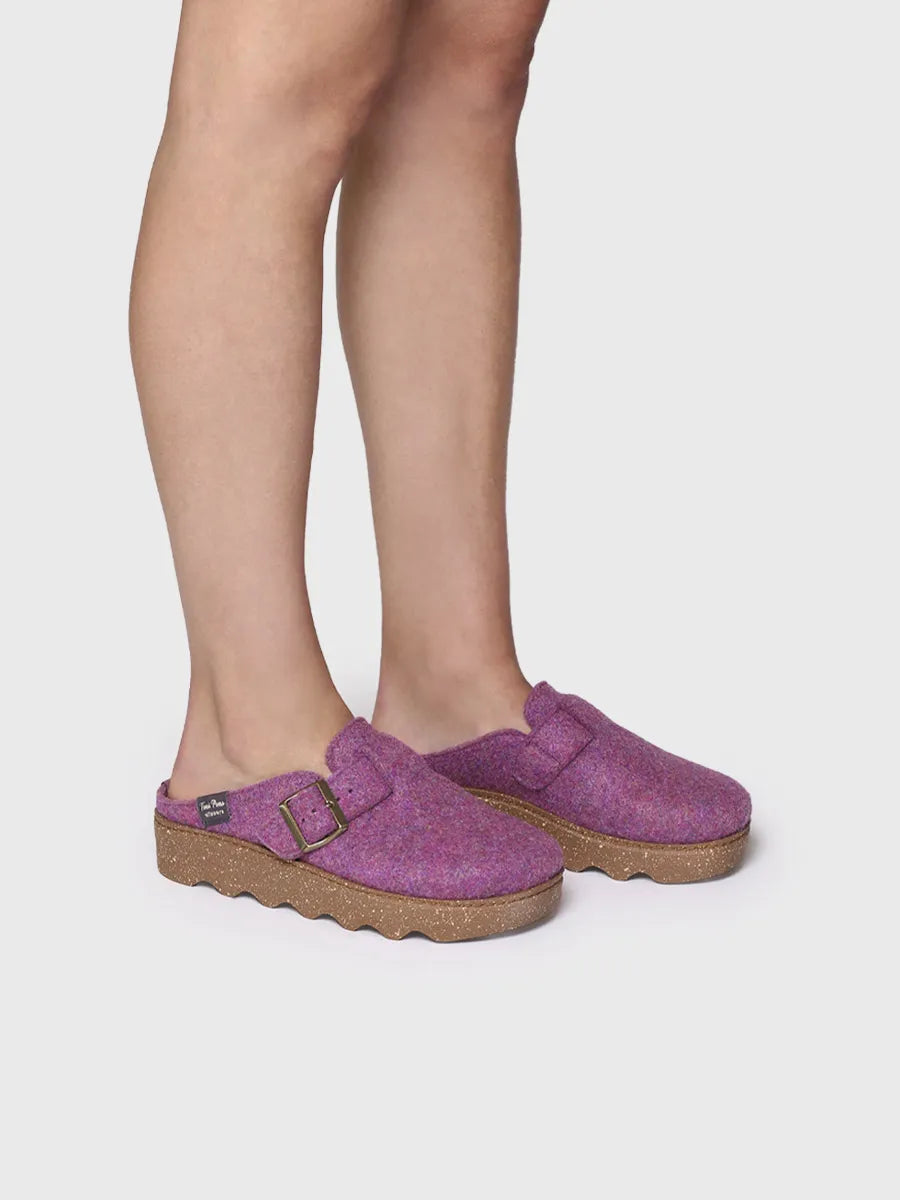 Toni Pons Jaelle-FR mule feutre recycle violet boucle