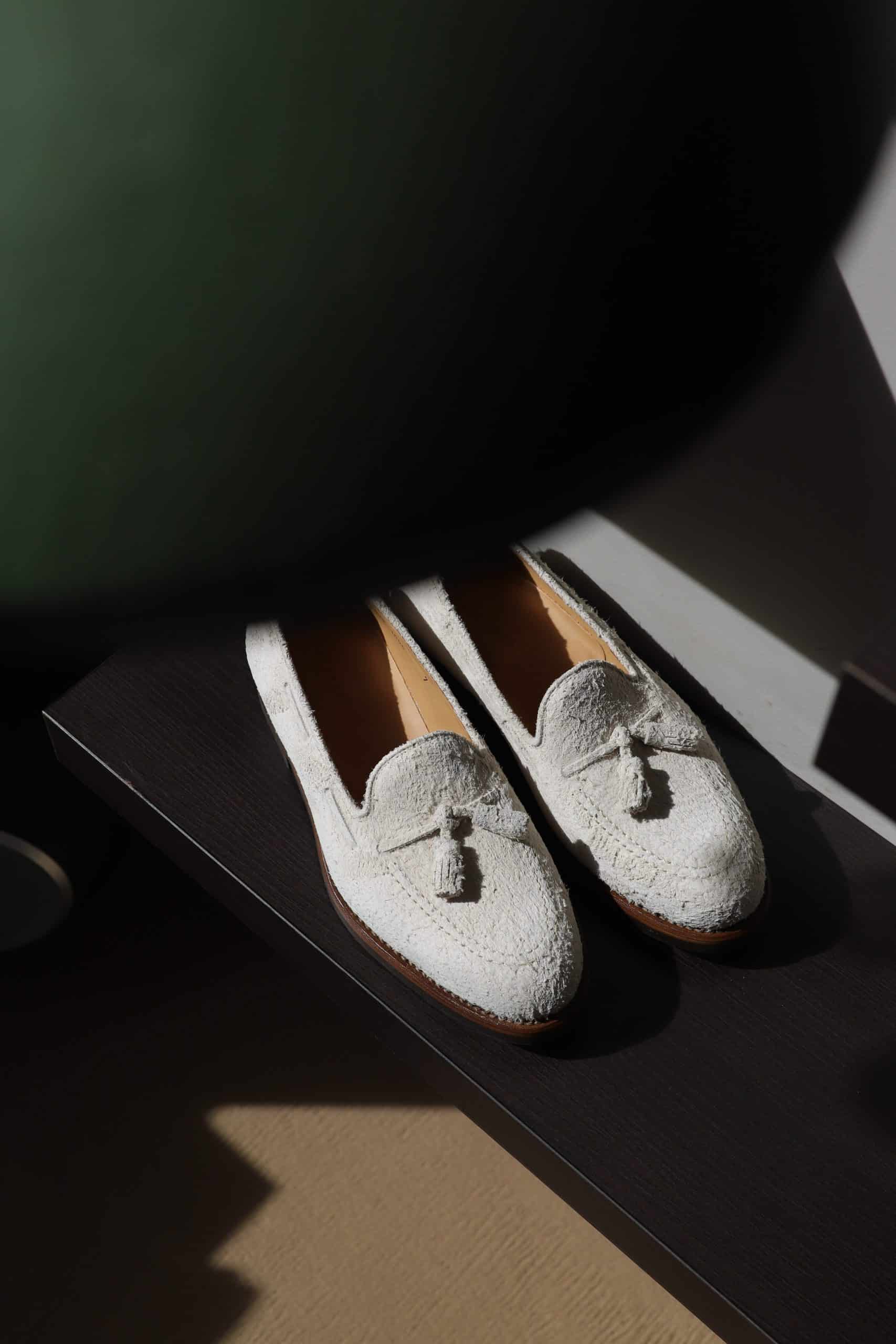 Malfroid Goodwood mocassins pompons daim cousu Goodyear