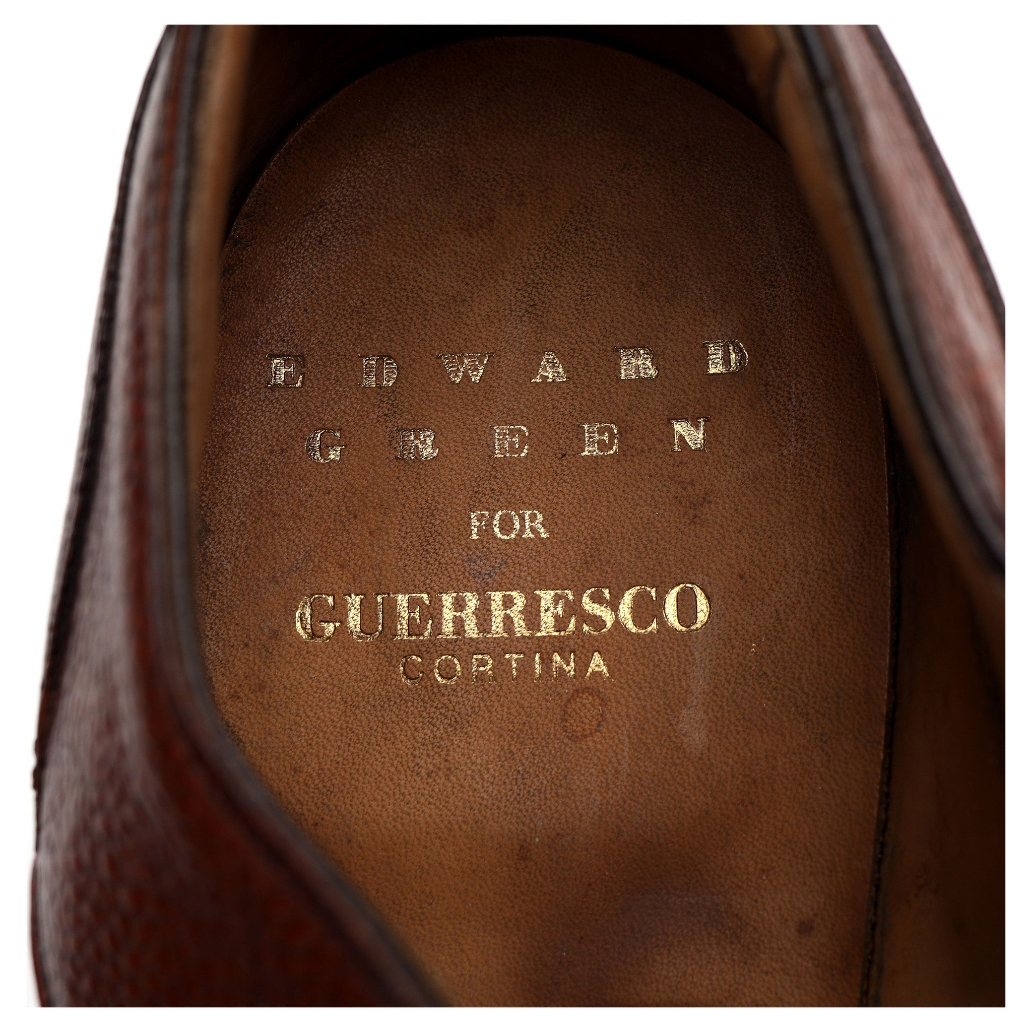 Edward Green Cortina derbies cuir grainé marron clair 9 UK