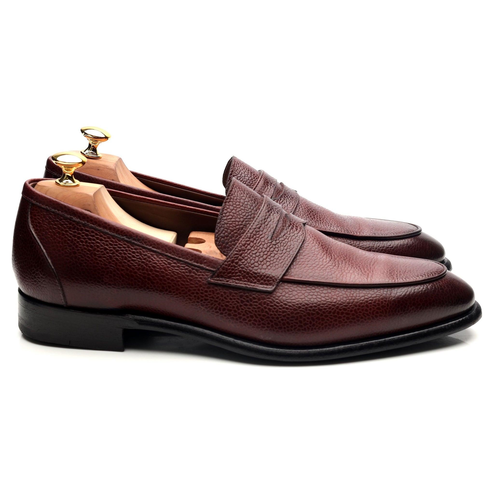 Herring mocassins cuir bordeaux grainé UK 10.5