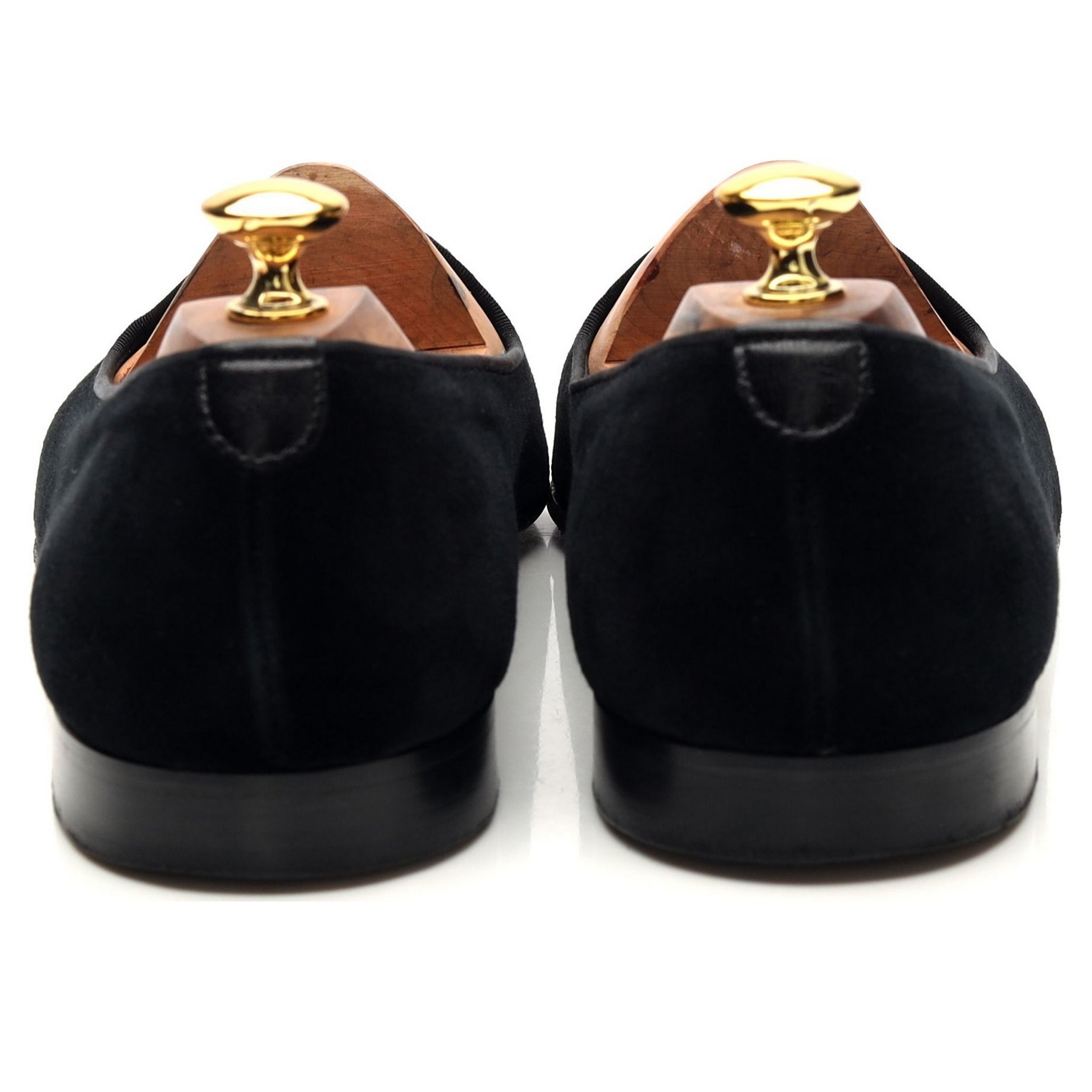 Edward Green pantoufles velours noir UK 10.5