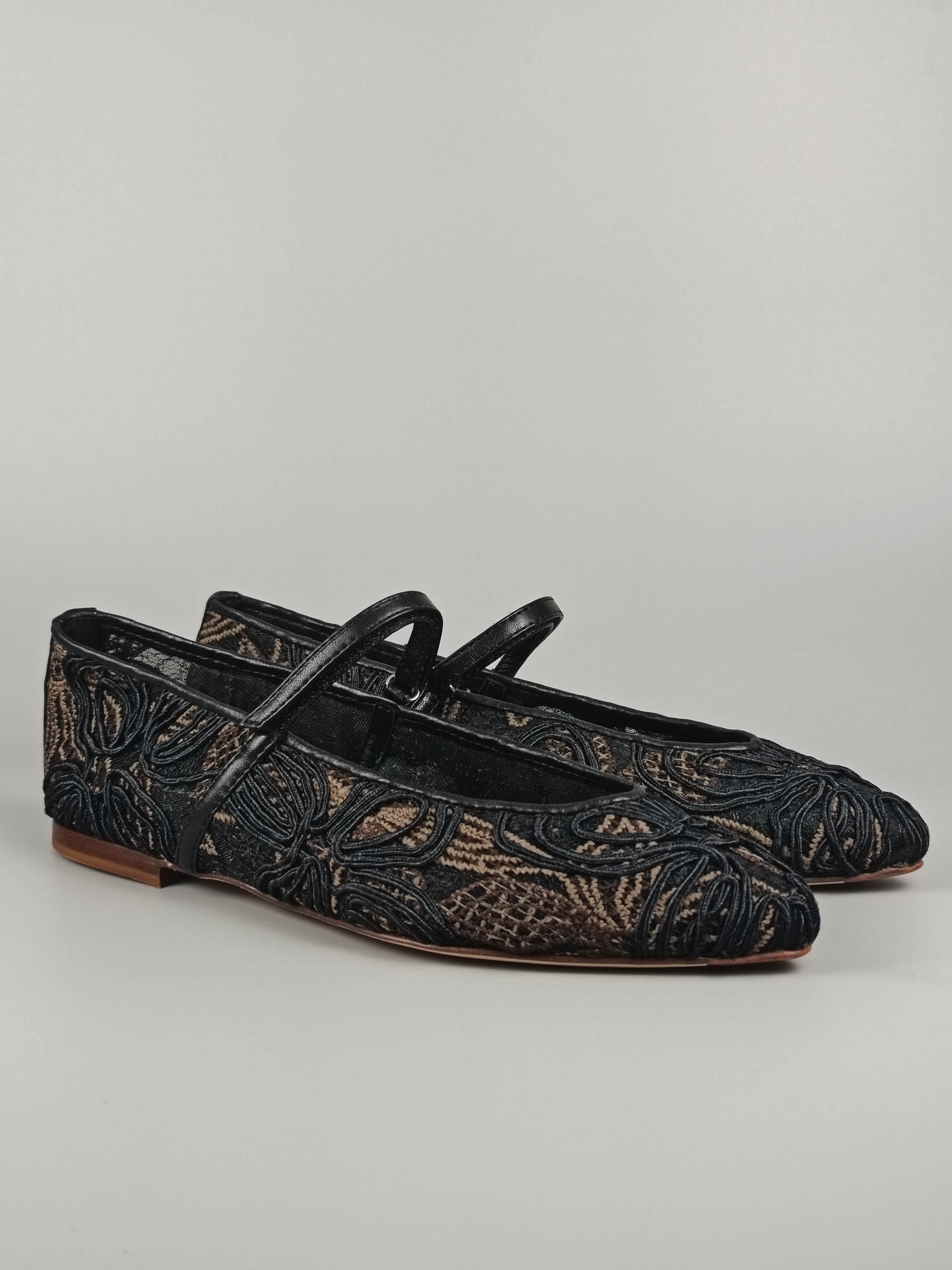 Lorena Paggi Margota ballerines tissu noir
