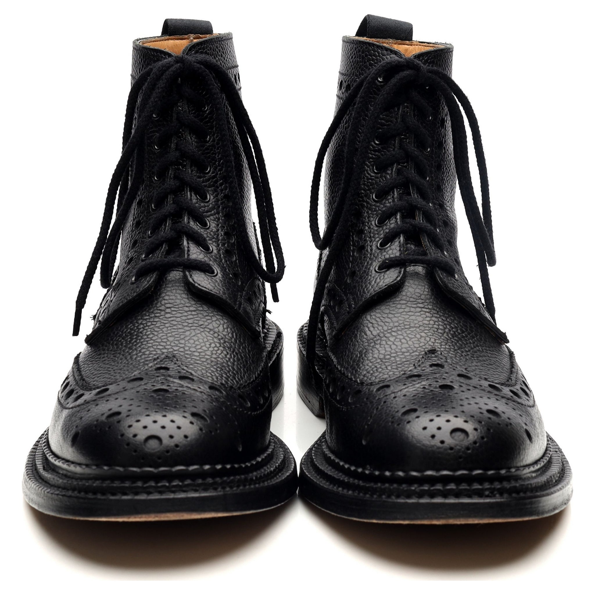 Grenson Fred boots brogue cuir noir UK 7