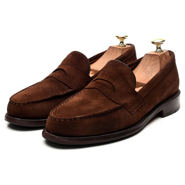 Cheaney Howard mocassins homme daim marron UK 7