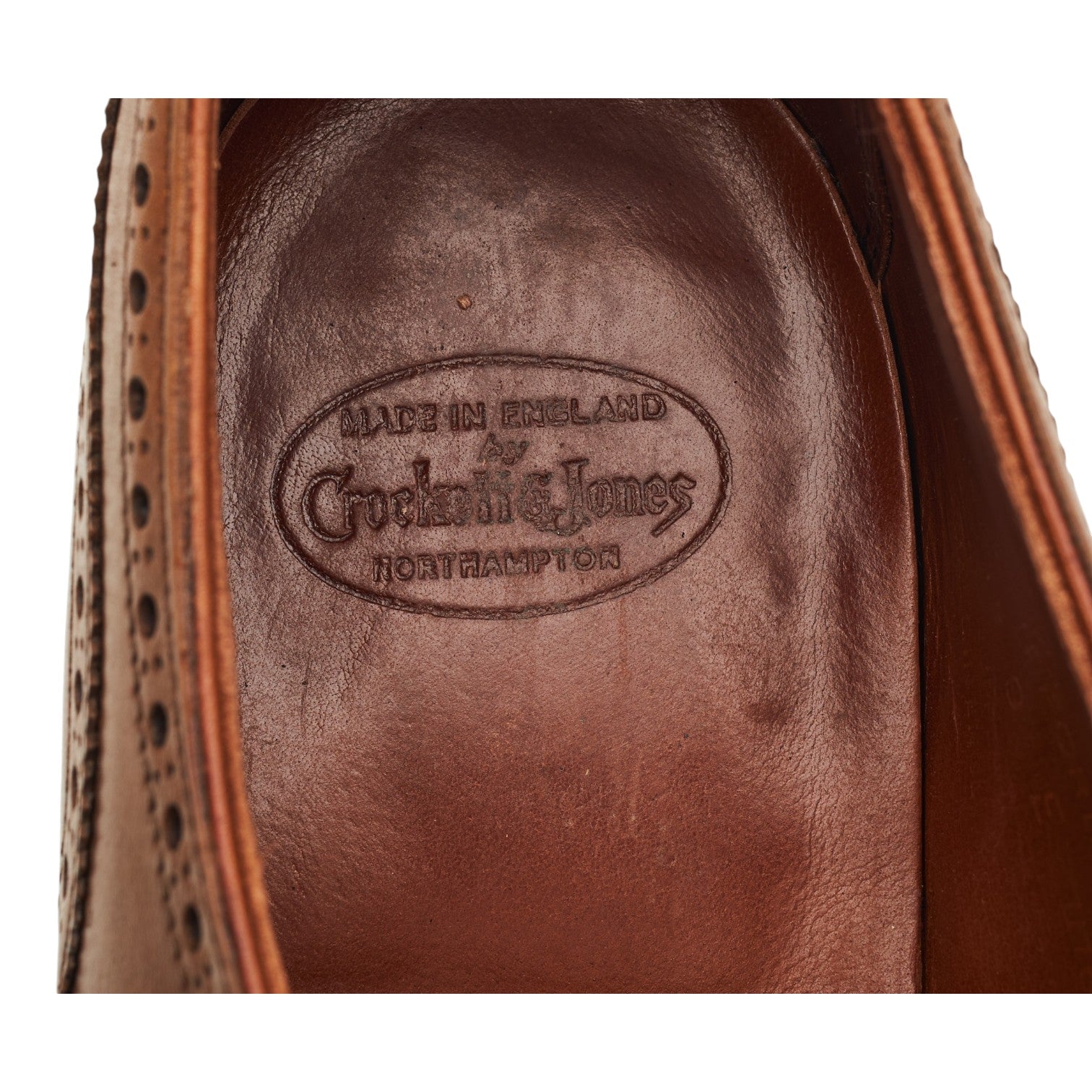Crockett & Jones Clifford richelieu brogue cuir marron UK 9