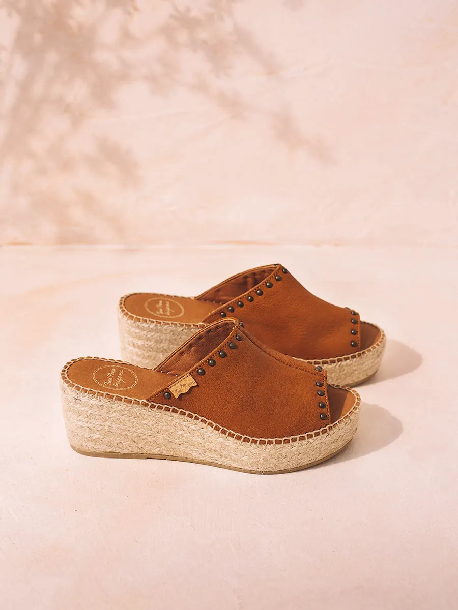 Toni Pons Modena mule cuir compensee clous