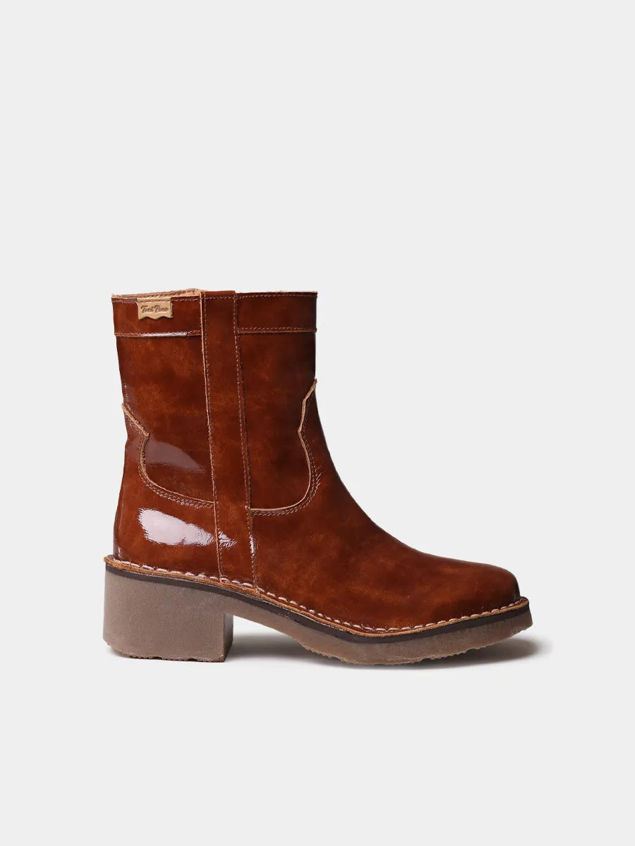 Toni Pons Iris-Ca bottine femme cuir verni zip latéral