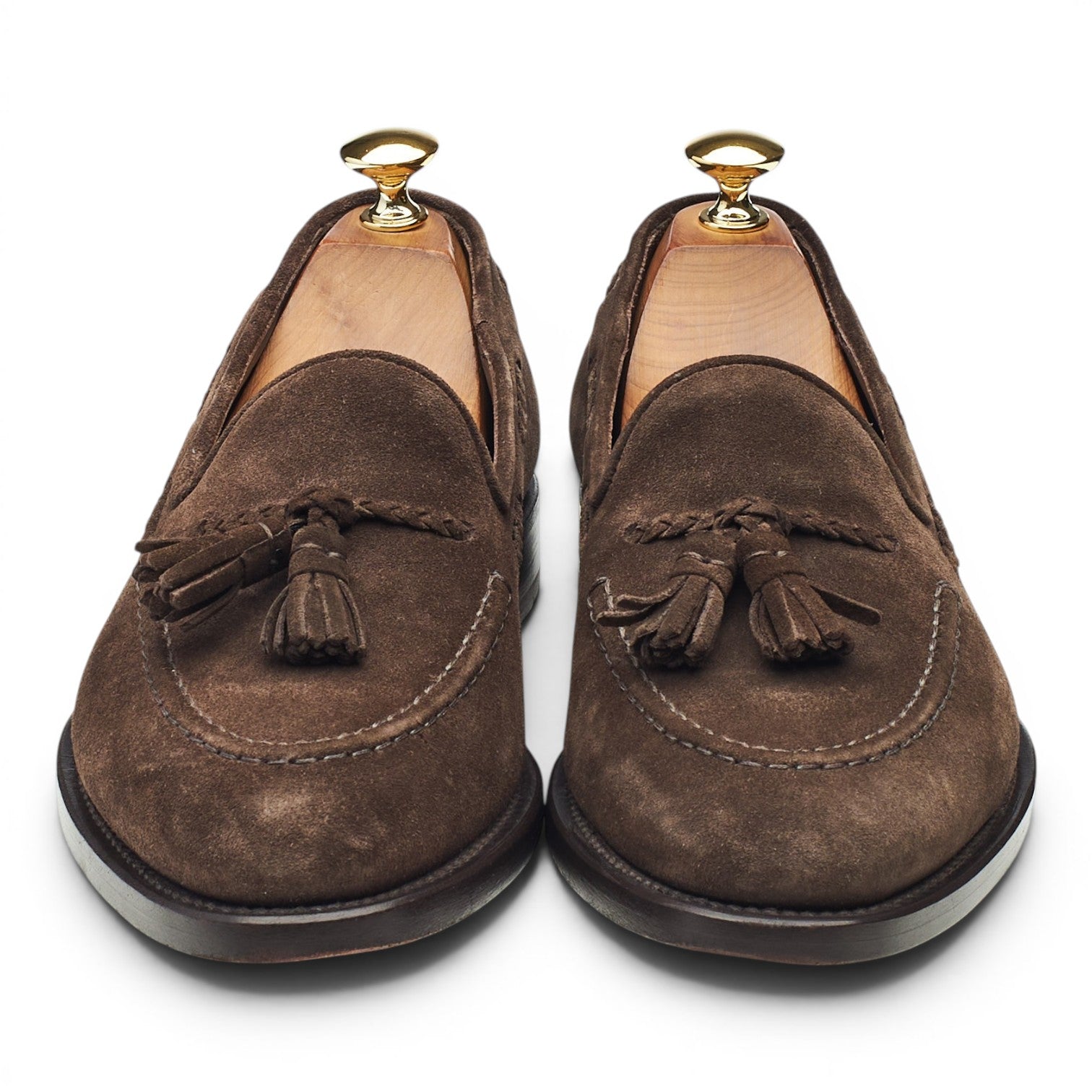 Velasca Beltramm mocassin daim marron UK 6 pompons