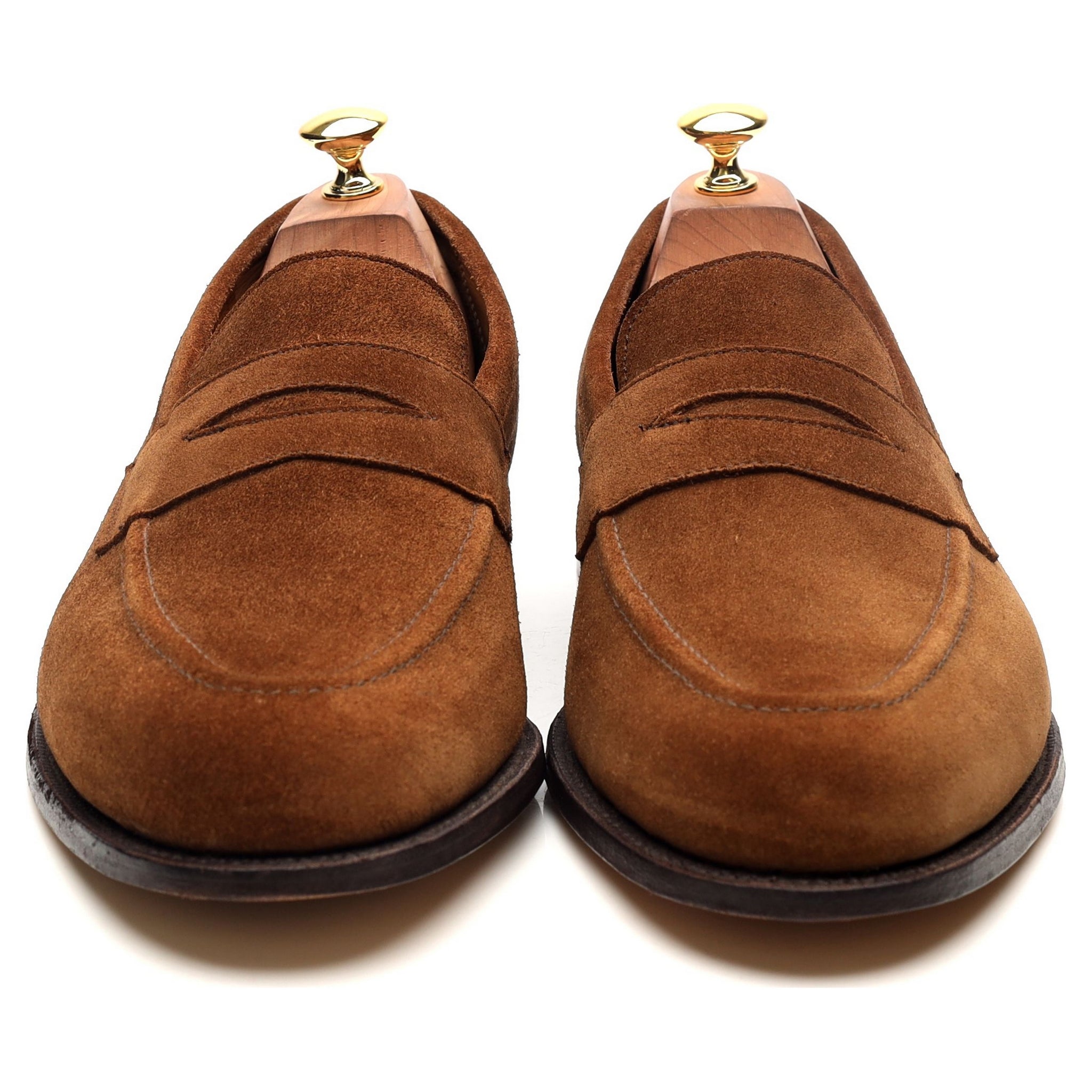 Tricker's Harvard mocassins daim marron pointure UK 10,5