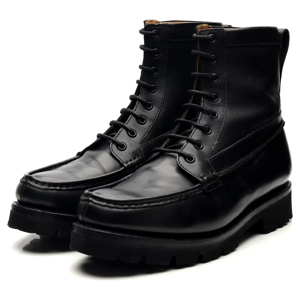 Grenson Gulliver Bottes Cuir Noir Semelle Gomme UK 6.5