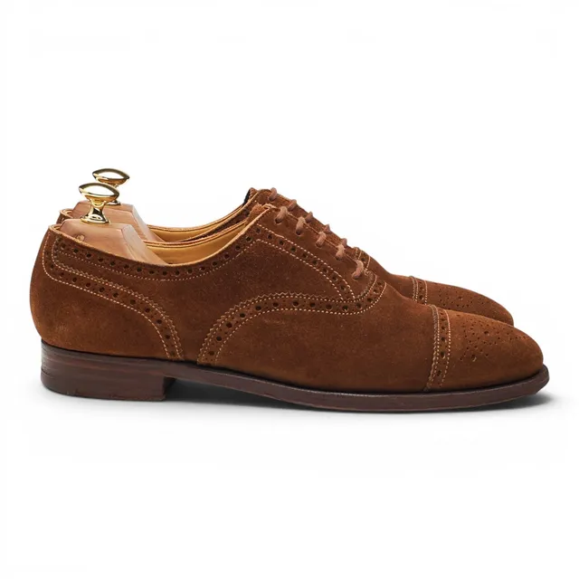 Crockett & Jones Westfield derbies oxford daim tabac UK 6.5