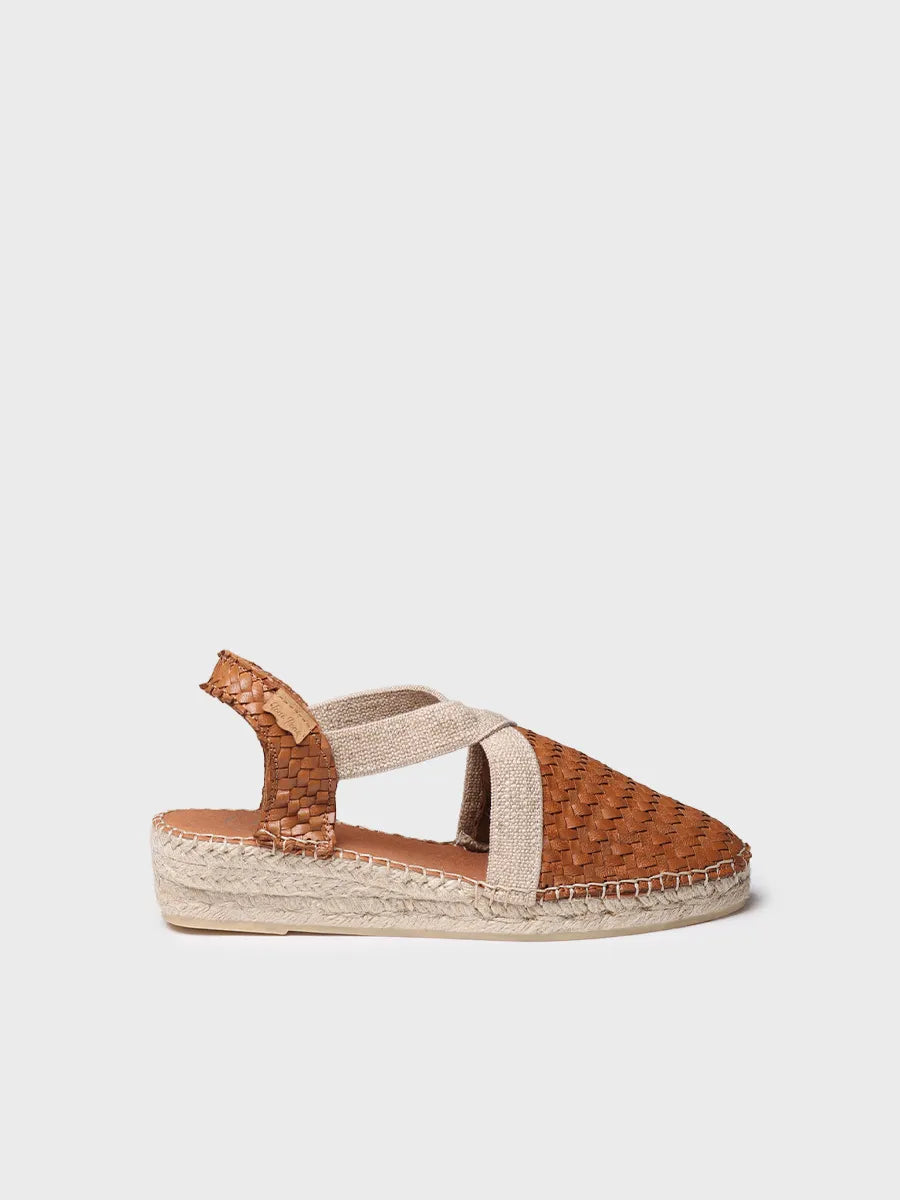 Toni Pons Siracusa espadrille compensée cuir tressé